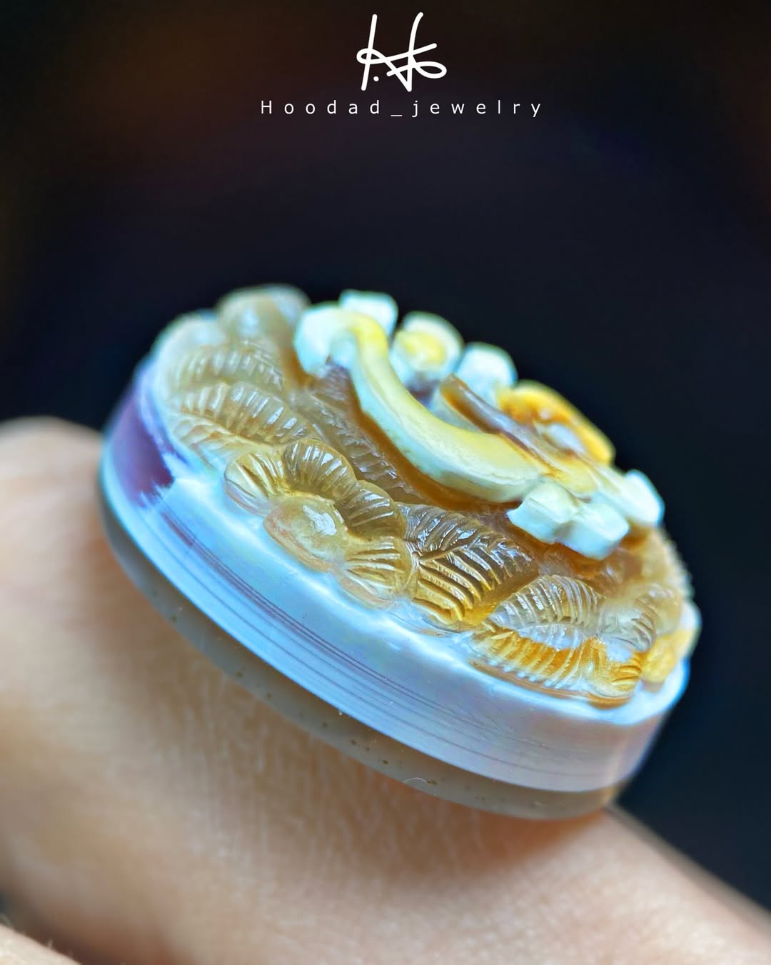 عقیق سه پوست یمنی